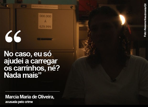 acusada marcia oliveira esquartejado (Foto: Alexandre Nascimento/G1)